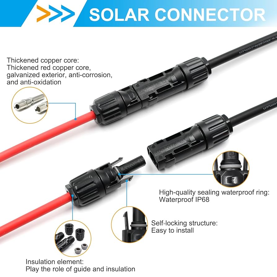Amazon.com: Slocable 8AWG Solar Panel Connector 10mm2, 1500V